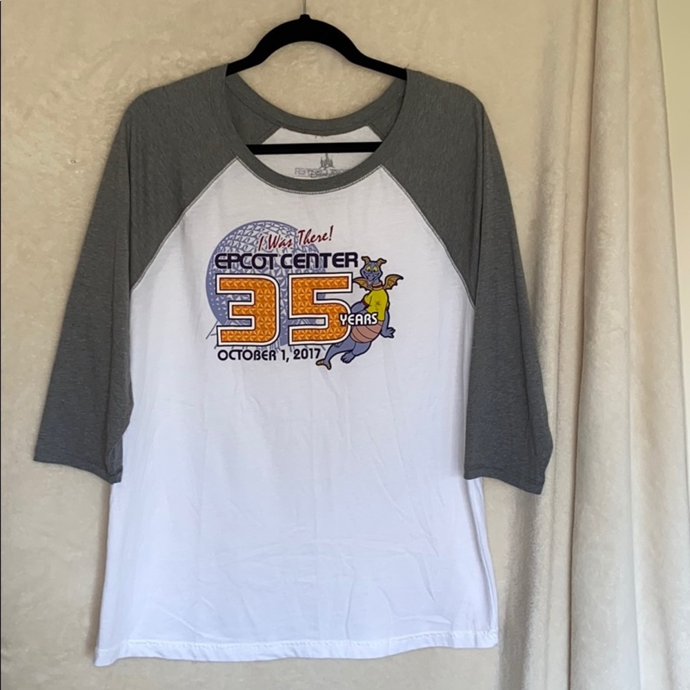 Disney Parks Epcot 35th Anniversary 3/4 Sleeve Top